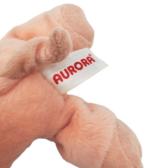 Aurora Pink Pig Plush Stuffed Farm Piglet Animal 2020 8" Floppy Toy Baby - Picture 6 of 7